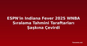 ESPN'in Indiana Fever 2025 WNBA Sıralama Tahmini Taraftarları Şaşkına Çevirdi