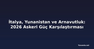 İtalya, Yunanistan ve Arnavutluk: 2026 Askeri Güç Karşılaştırması