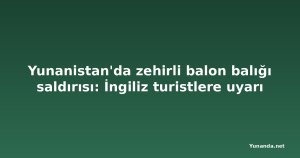Yunanistan'da zehirli balon balığı saldırısı: İngiliz turistlere uyarı