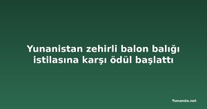 Yunanistan zehirli balon balığı istilasına karşı ödül başlattı