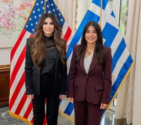 ABD Büyükelçisi Kimberly Guilfoyle, Yunan Avukat Afroditi Latinopoulou ile Görüştü