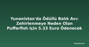 Yunanistan'da Ödüllü Balık Avı: Zehirlenmeye Neden Olan Pufferfish için 5.33 Euro Ödenecek