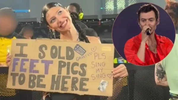 Harry Styles Wembley'de Konserini Durdurdu: Yunan Hayranın Pankartı Herkesi Güldürdü