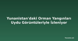 Yunanistan'daki Orman Yangınları Uydu Görüntüleriyle İzleniyor