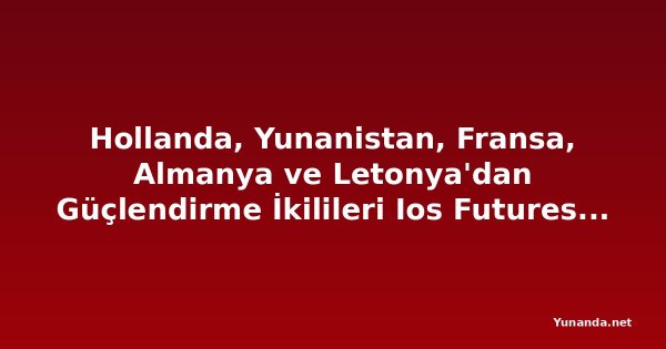 Hollanda, Yunanistan, Fransa, Almanya ve Letonya'dan Güçlendirme İkilileri Ios Futures'da Madalya Kazandı