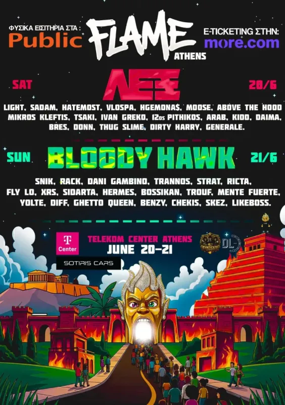 Flame Music Festival 2026: Büyük Yunan Urban Sanatçıları Atina'da Sahne Alacak