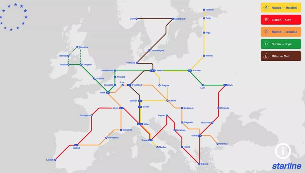 European metro map