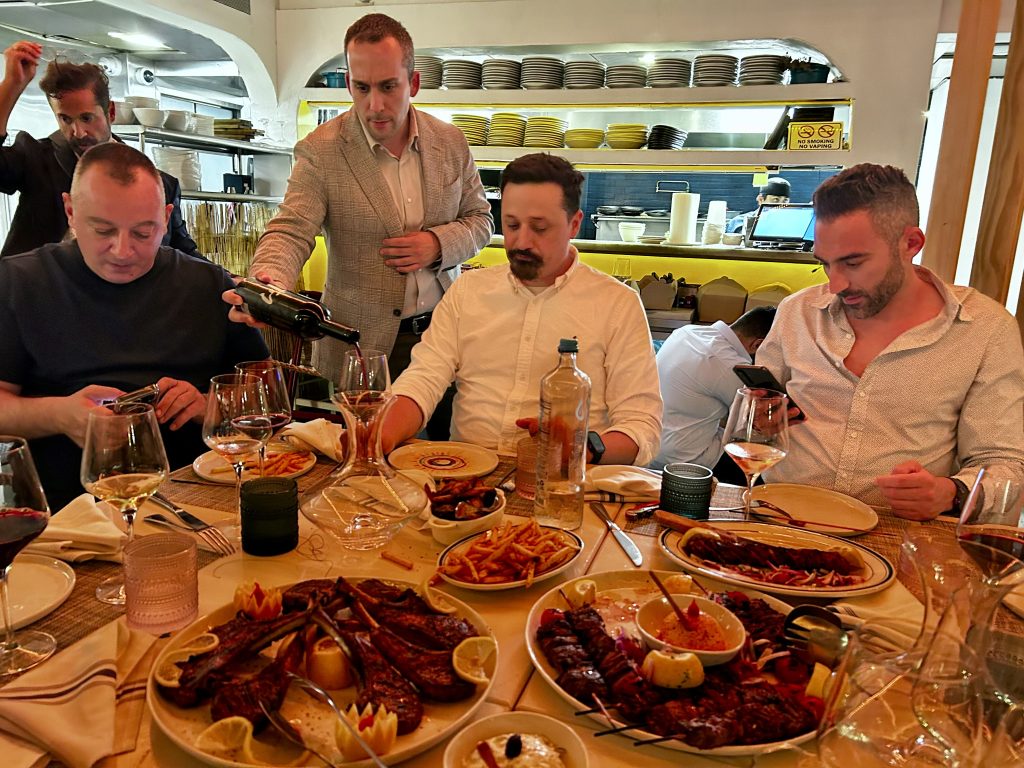 Gerasimos Lazaridis poured wines answered questions family business