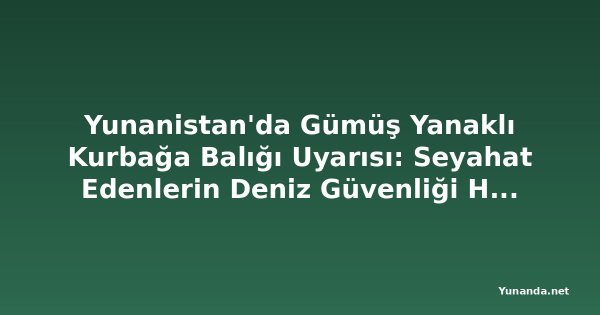 Yunanistan'da Gümüş Yanaklı Kurbağa Balığı Uyarısı: Seyahat Edenlerin Deniz Güvenliği Hakkında Bilmesi Gerekenler