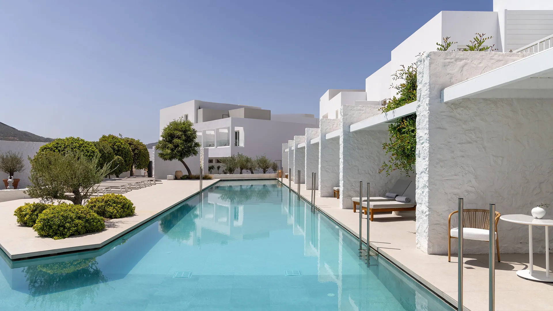 Image may contain: Architecture, Building, House, Housing, Villa, Pool, Water, Swimming Pool, and Outdoors