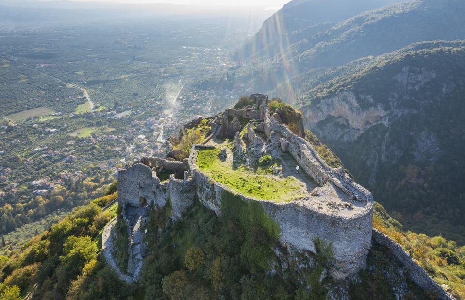 Old Castle ruins on a mountain