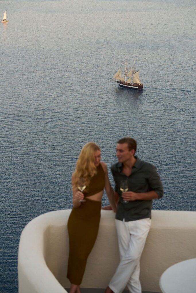 Aegean Sea views from Mystique balcony.