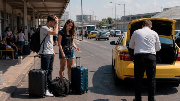 Atina'da Taksi Şoförü 80 Euro Ücret İsteyip Yolcuları Yolda Bıraktı