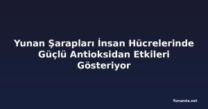 Yunan Şarapları İnsan Hücrelerinde Güçlü Antioksidan Etkileri Gösteriyor