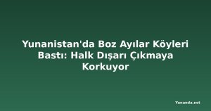 Yunanistan'da Boz Ayılar Köyleri Bastı: Halk Dışarı Çıkmaya Korkuyor