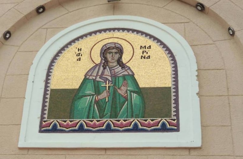 Azize Marina kilise duvar resmi