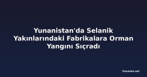 Yunanistan'da Selanik Yakınlarındaki Fabrikalara Orman Yangını Sıçradı