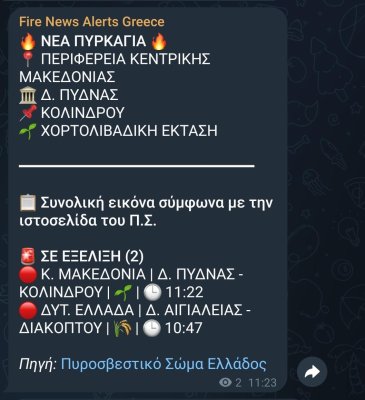 Yunanistan Yangın Alarmları: Telegram'da Gerçek Zamanlı Orman Yangını Bildirimleri