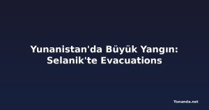 Yunanistan'da Büyük Yangın: Selanik'te Evacuations
