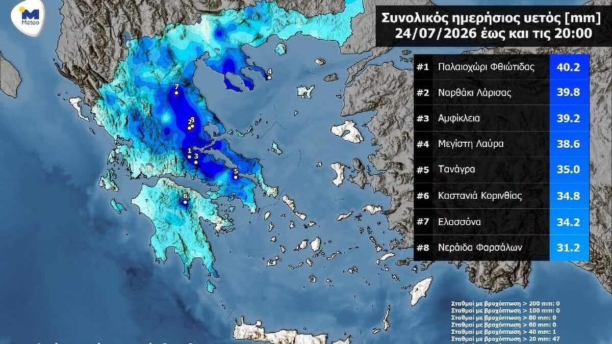 Şiddetli Yağmur ve Rüzgar Yunanistan'ın Birçok Bölgesini Vurdu