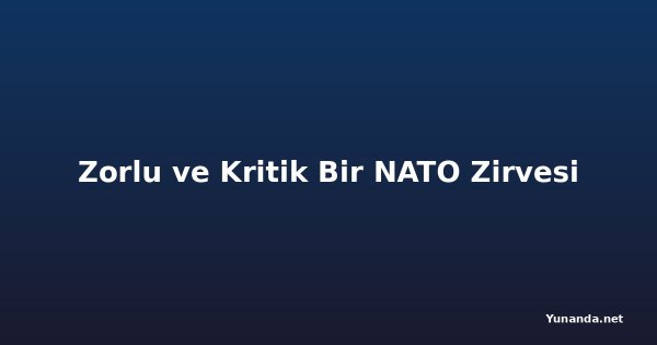 Zorlu ve Kritik Bir NATO Zirvesi