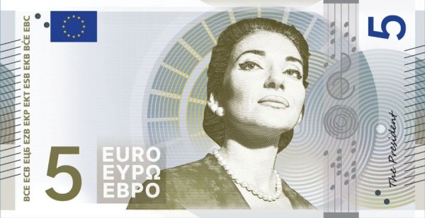 Efsanevi Maria Callas, Yeni 5 Euroluk Banknot İçin Kısa Listeye Alındı; ECB'de Oylama Başladı
