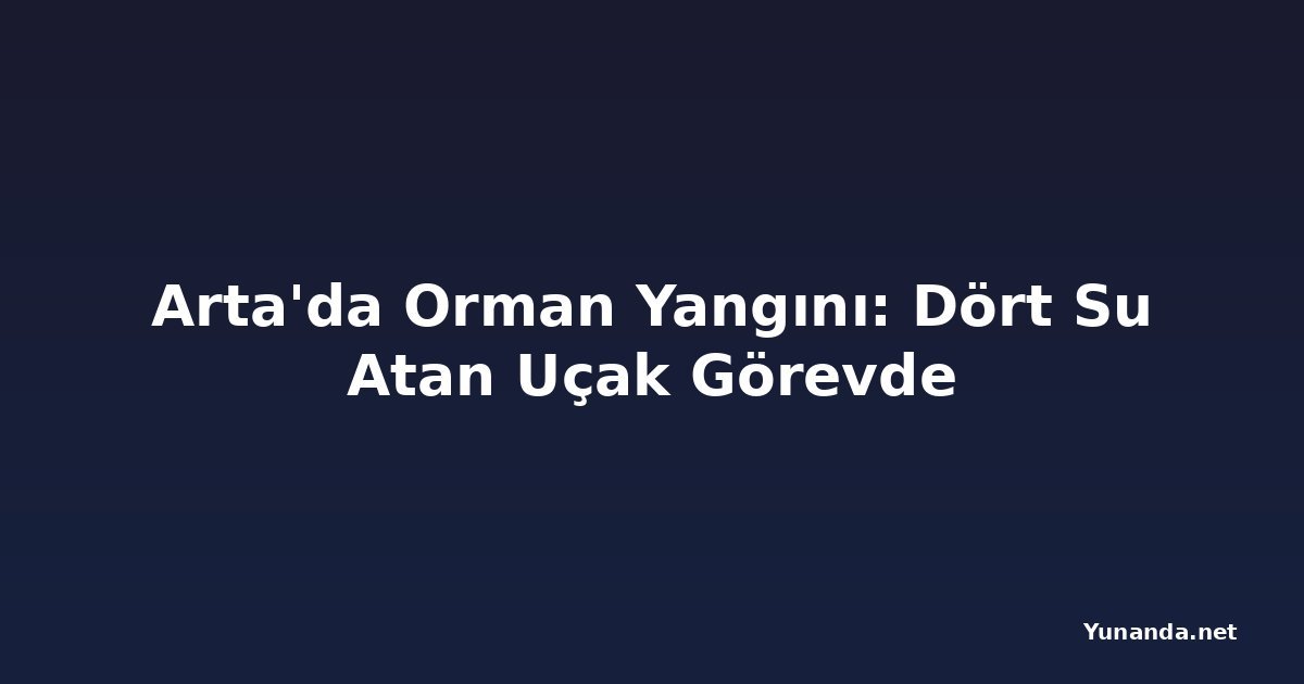 Arta'da Orman Yangını: Dört Su Atan Uçak Görevde