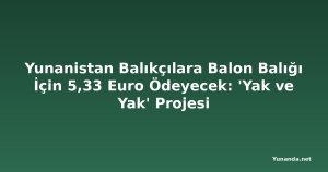 Yunanistan Balıkçılara Balon Balığı İçin 5,33 Euro Ödeyecek: 'Yak ve Yak' Projesi