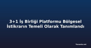 3+1 İş Birliği Platformu Bölgesel İstikrarın Temeli Olarak Tanımlandı