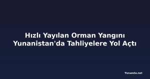 Hızlı Yayılan Orman Yangını Yunanistan'da Tahliyelere Yol Açtı