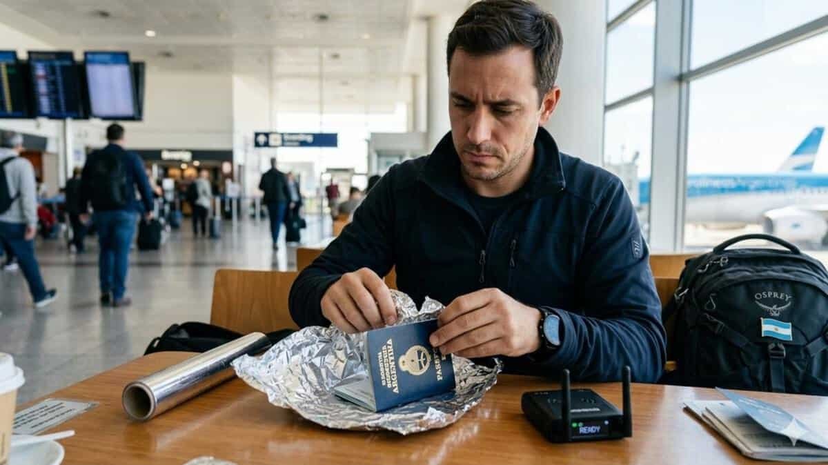 Yolcular Pasaportlarını Alüminyum Folyoya Sarıyor