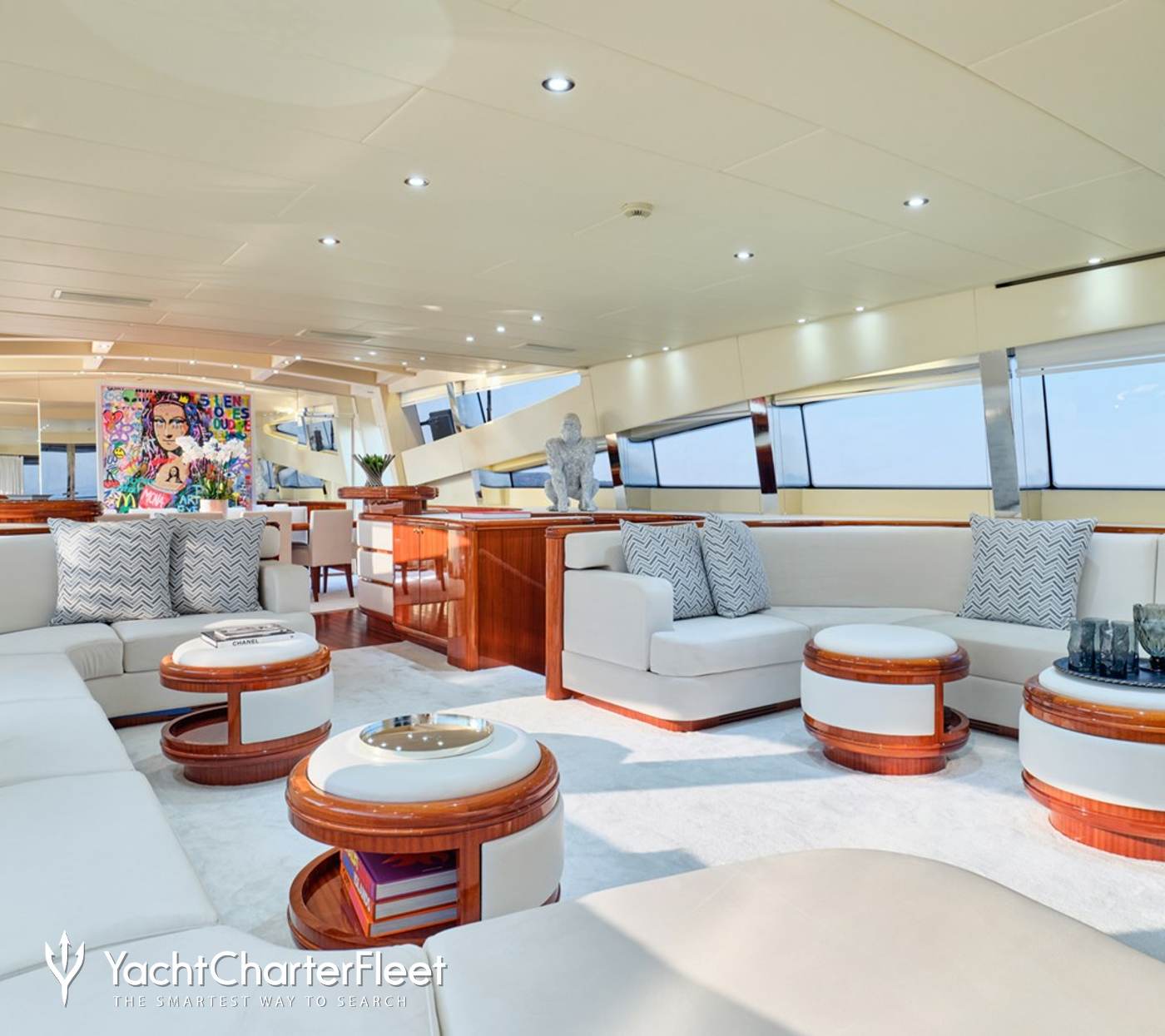 Charter yacht ABILITY main salon