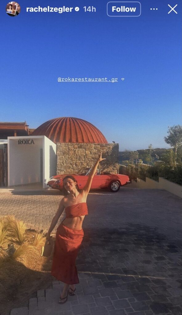 Rachel Zegler Toasts Summer in Mykonos With Zuma and Roka