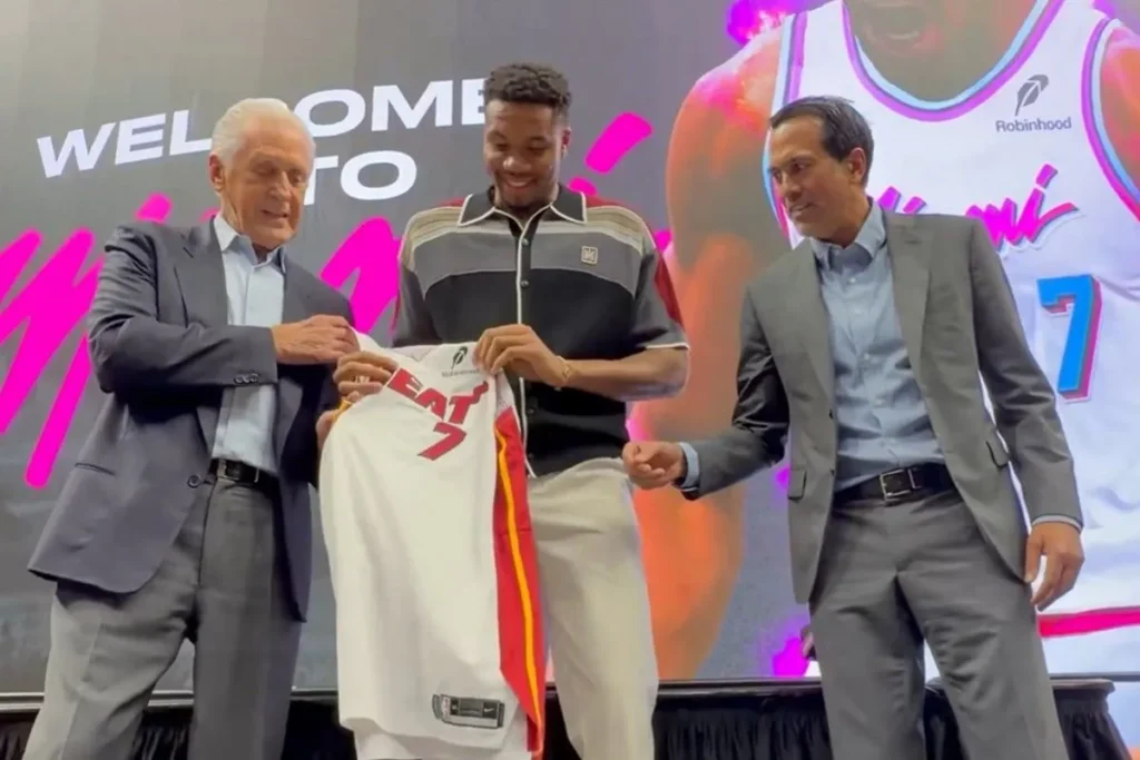Giannis Antetokounmpo Officially Introduced by Miami Heat as New Chapter Begins