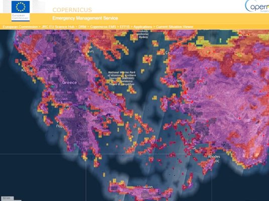 Akaşya'daki Yangın Hasarını Haritalamak İçin Copernicus Devreye Alındı