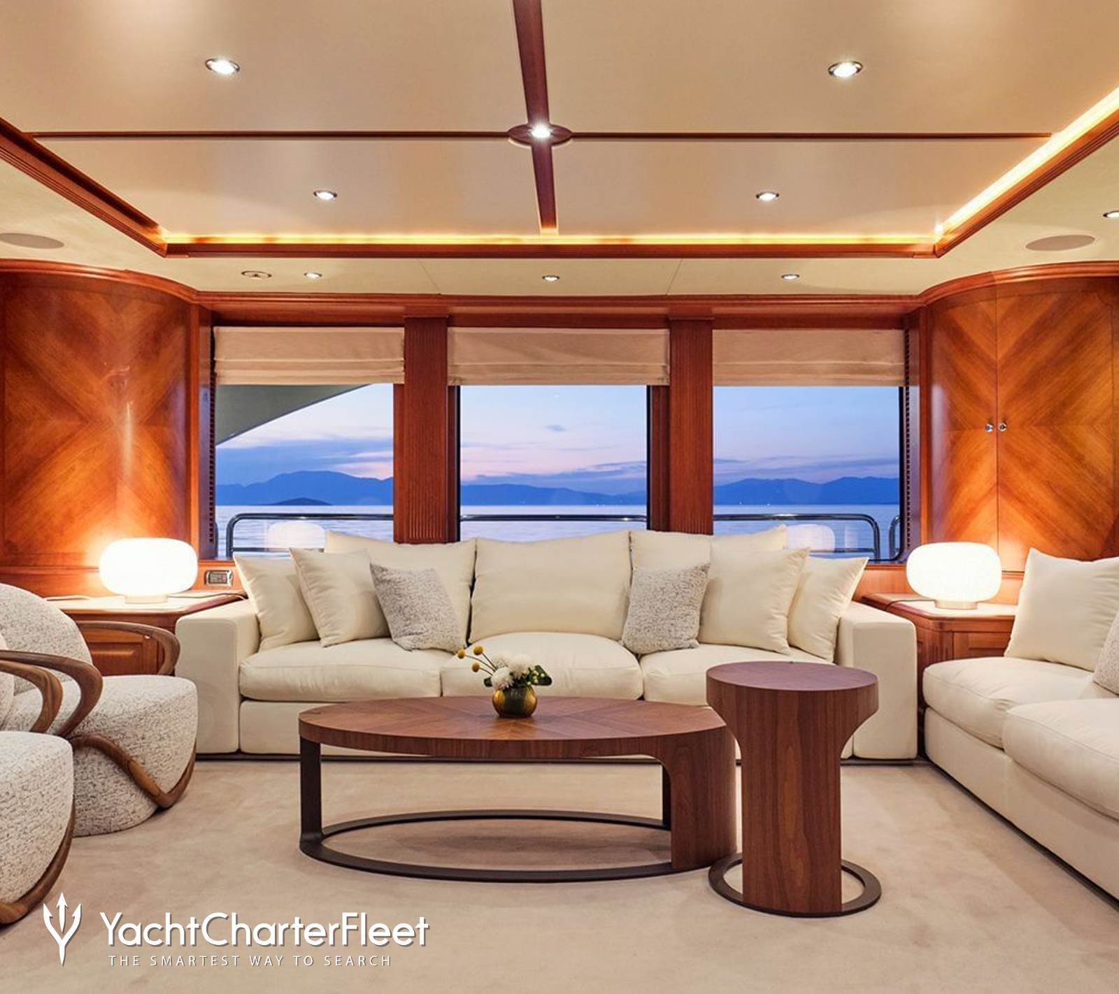 Charter yacht RIVA I interior lounge