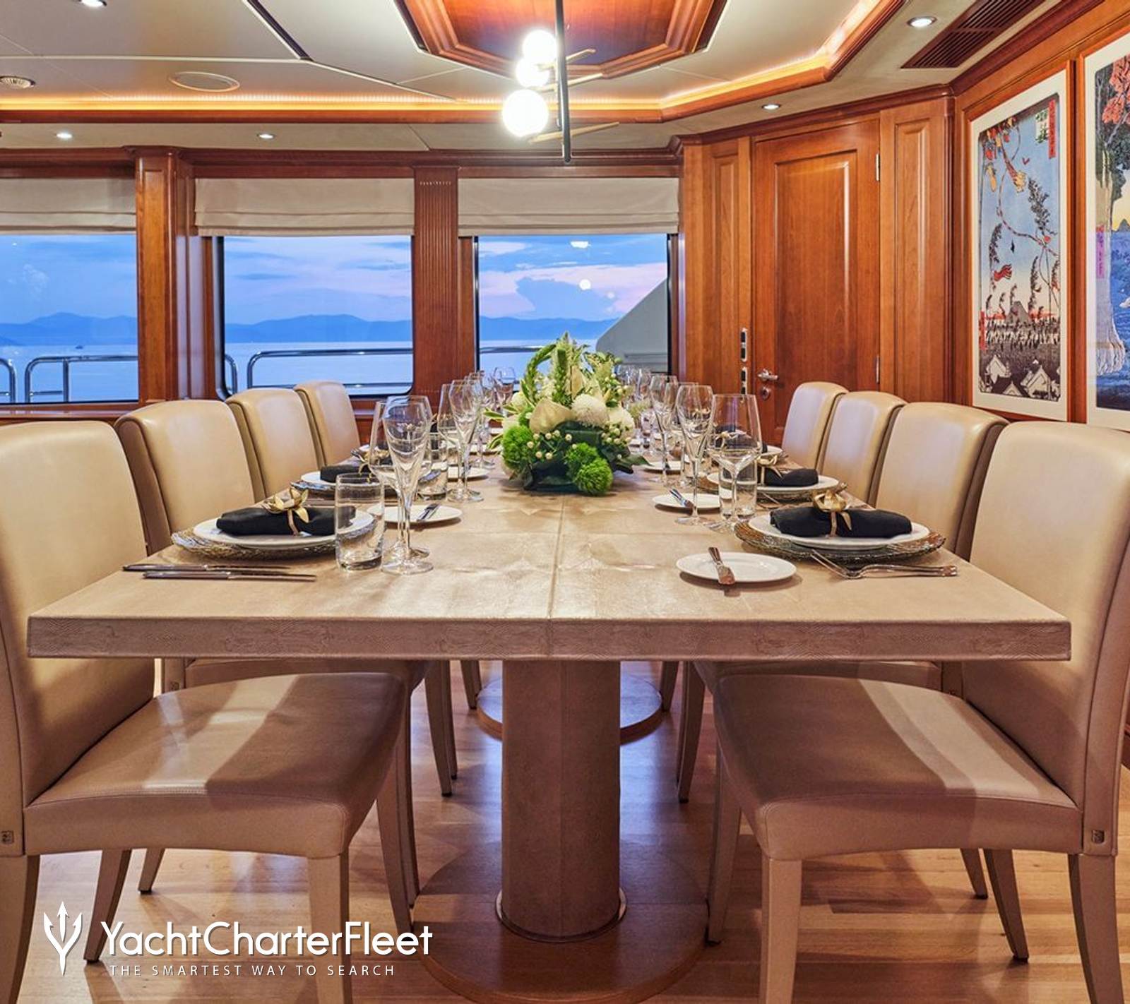 Charter yacht RIVA I interior dining