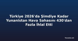 Türkiye 2026'da Şimdiye Kadar Yunanistan Hava Sahasını 430'dan Fazla İhlal Etti