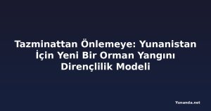 Tazminattan Önlemeye: Yunanistan İçin Yeni Bir Orman Yangını Dirençlilik Modeli