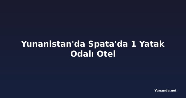 Yunanistan'da Spata'da 1 Yatak Odalı Otel