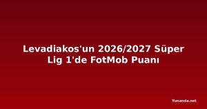 Levadiakos'un 2026/2027 Süper Lig 1'de FotMob Puanı