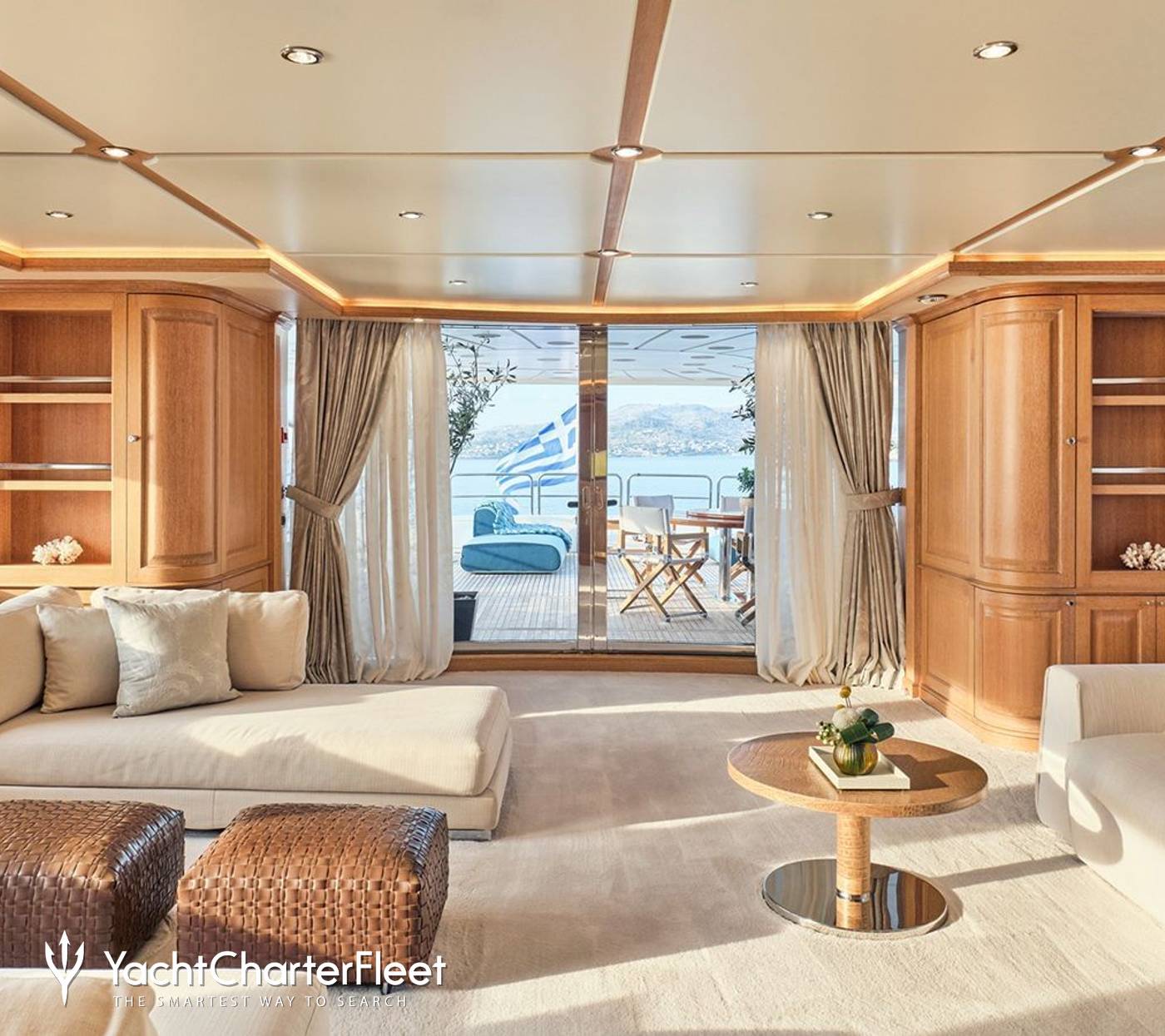 Charter yacht RIVA I interior lounge area