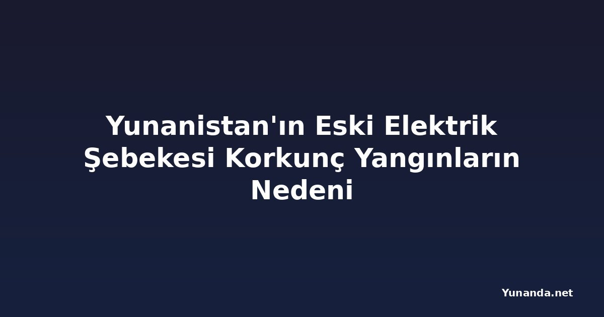 Yunanistan'ın Eski Elektrik Şebekesi Korkunç Yangınların Nedeni