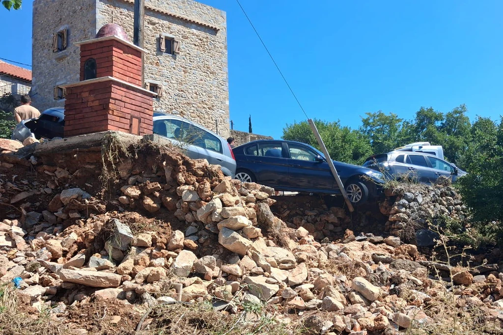 Aftermath of flash flood in the Mani Peninsula, August 15. INTIME NEWS