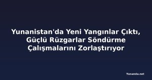 Yunanistan'da Yeni Yangınlar Çıktı, Güçlü Rüzgarlar Söndürme Çalışmalarını Zorlaştırıyor