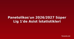 Panetolikos'un 2026/2027 Süper Lig 1'de Asist İstatistikleri