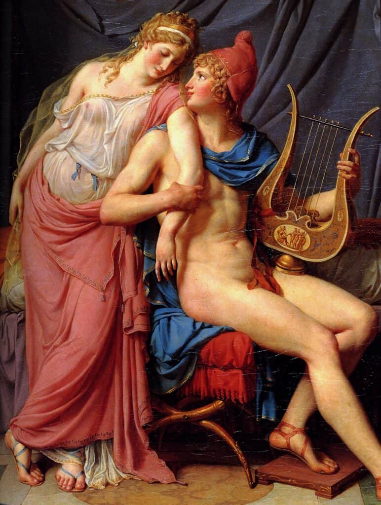 Jacques-Louis David'in Paris ve Helen'in Aşkları (1788) tablosu