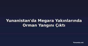 Yunanistan'da Megara Yakınlarında Orman Yangını Çıktı