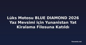 Lüks Motosu BLUE DIAMOND 2026 Yaz Mevsimi için Yunanistan Yat Kiralama Filosuna Katıldı