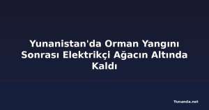 Yunanistan'da Orman Yangını Sonrası Elektrikçi Ağacın Altında Kaldı